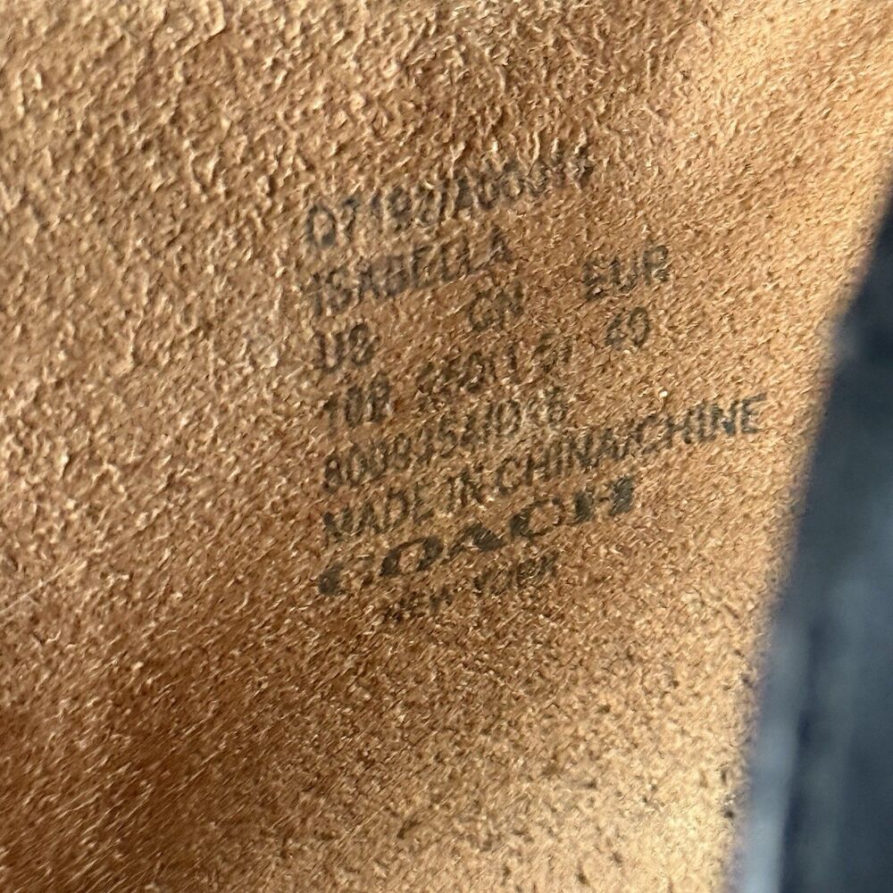 Coach Isabella Black Feather Studded Ankle Strap Strappy Leather Heel 10B - Picture 10 of 13